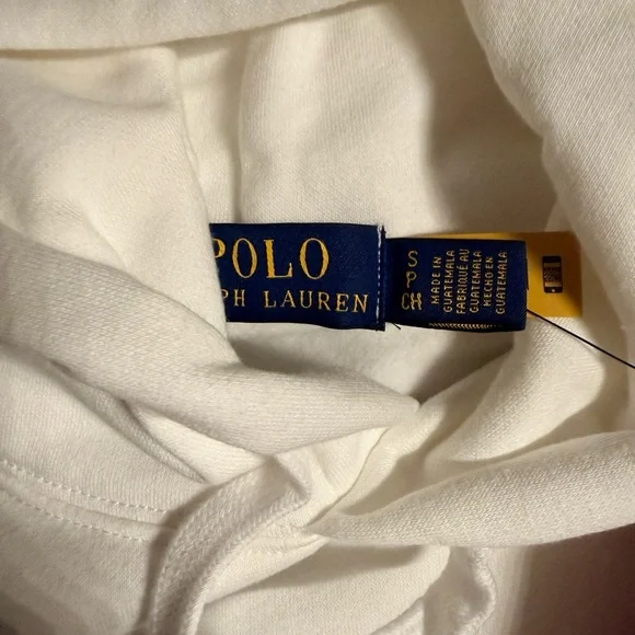 Polo by Ralph Lauren White Hoodie with Fishing Bear Graphic - Picture 3 of 6